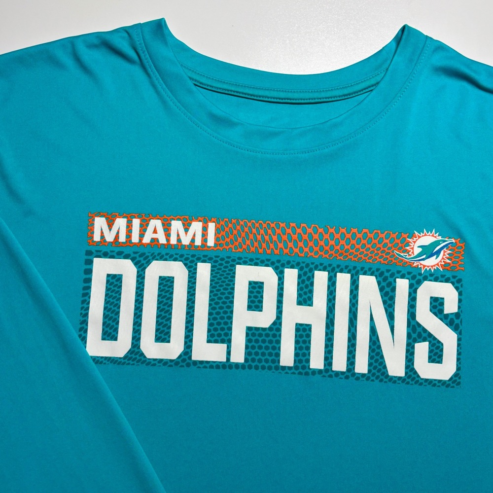 Miami Dolphins New Era Shirt‎ Men's XXL NFL Team Apparel Long Sleeve Performance